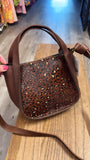 New Madewell The Sydney Painted Leopard Calf Hair  Crossbody Bag, 8.25"x7.75"x4.75"
