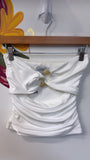 Peppermayo White Strapless Top, 4