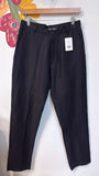 Damir Doma Black Linen 33" Inseam Pants, 46 (large)