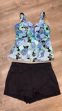 Lands End 2pc Black Swimsuit, 10 DD
