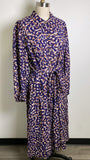Nine West Purple Print Belted Dress, 1X