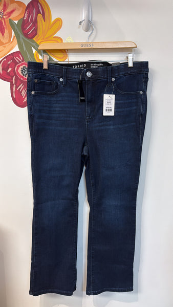 New Torrid Sky High Kick Boot Jeans, 12