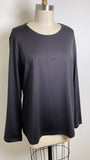 New Chico's Black Microfiber Adriella Top, XL