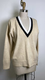 Skies Are Blue Brown Wool Blend Sweater, M