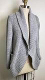 Luxury Gray Cozy Lounge Cardigan, S/M