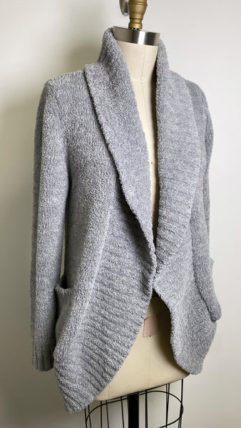 Luxury Gray Cozy Lounge Cardigan, S/M