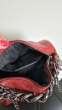 Red Leather Crossbody Bag, 7"x4"