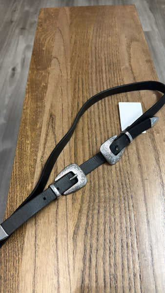 Bonded Leather Black Belt, XL