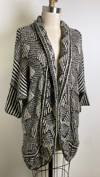 Blu Pepper Black Cardigan, L