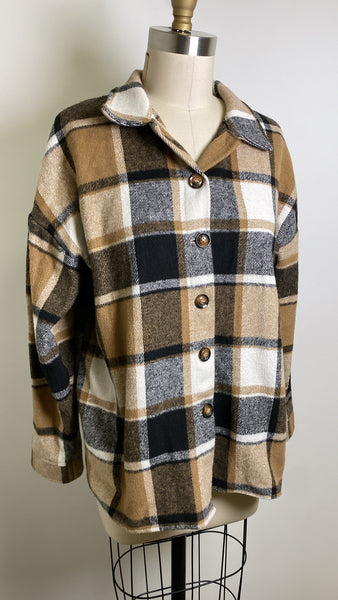 Shacket Plaid Jacket, M