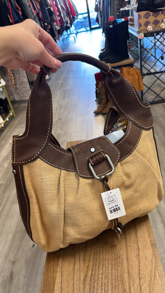 Fossil Brown Shoulder Bag, 16"x12"