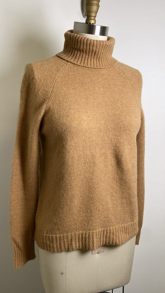 J. Crew Brown Turtleneck Wool Blend Sweater, XXS