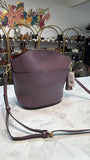 S-Zone Purple Leather Crossbody Bag, 10"x11"