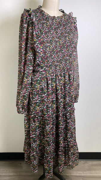 Draper James Green Smocked Dress, XL