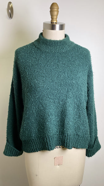 Democracy Green Sweater, S Petite