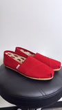 New Toms Red Canvas Shoes, 10