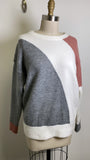 Sweater White/Gray/Pink , M