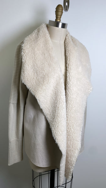 Chelsea & Theodore Tan Open Front Jacket, XXL