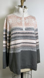 CJ Banks Pink/Gray Sweater, 2X