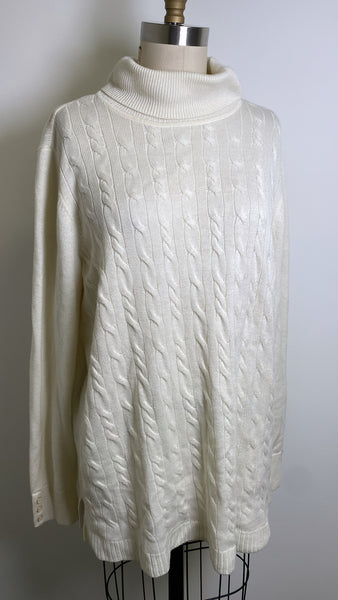 Talbots White/Ivory Sweater, 2X