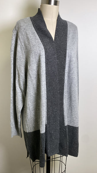 Karen Scott Gray Cardigan, 2X