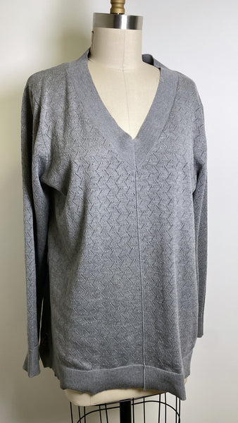 Cable & Gauge Gray Sweater, XL