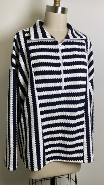 Talbots Navy/White Pullover, XL