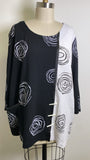 Ali Miles Black/White Top, XL