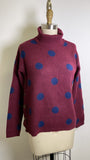 New St. John's Bay Ruby Dot Turtleneck Sweater, S