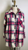 Zenana Pink Plaid Jacket, M
