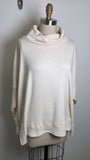 She + Sky Cream Cowl Neck Sweater, L