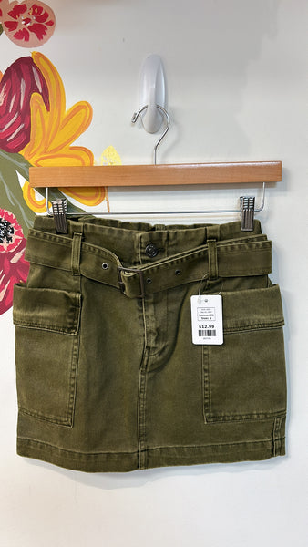 New Forever 21 Green Denim Skirt, S