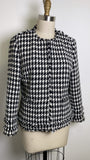 Ann Taylor Black Houndstooth Jacket, 8