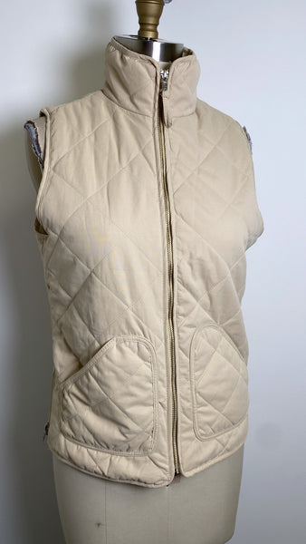 New Mi Ami Ivory Quilted Vest, S