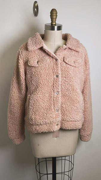 Bearpaw Brown Open Front Jacket, M