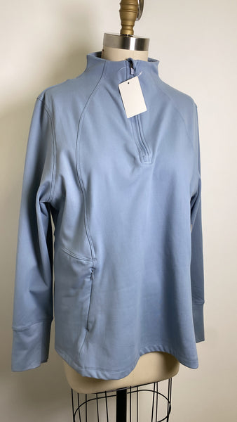 New Danskin Blue Winter Tech Half Zip Pullover, XL