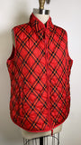 Coldwater Creek Red Plaid Vest, XL