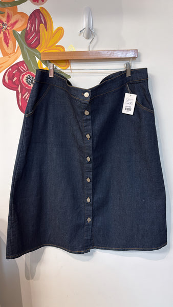 Jennifer Lauren Denim Skirt, 2X