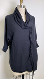 Chico's Black Fringe Sweater, L