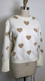 New Sugar Lips Heart Puff Sleeve Sweater, L