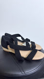 Alex Marie Black Leather Sandals, 9.5