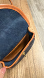Dooney & Bourke Navy Blue Calvary Convertible Crossbody Belt Bag, 6"x5"
