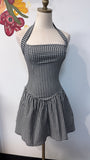 21 Saints Black Gingham Dress, M (runs small)