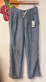 Athleta Cabo Linen Wide Leg 31" Inseam Pants, 4