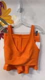 Sincerely Jules 2pc Orange Shorts + Tank, S
