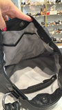 Aimee Kestenberg Black Leather Celestial Splatter Shoulder Bag, 17"x11" (retail $268)