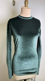 Asos Green Velour Top, S Tall