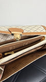 Rioni Brown/Ivory Laine Chained Clutch, 10"x1.5"x5" (retail $290)