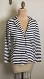 Tahari White/Blue Stripe Jacket, M