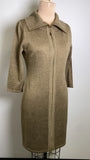 New Calvin Klein Metallic Gold Zip Front Dress, M